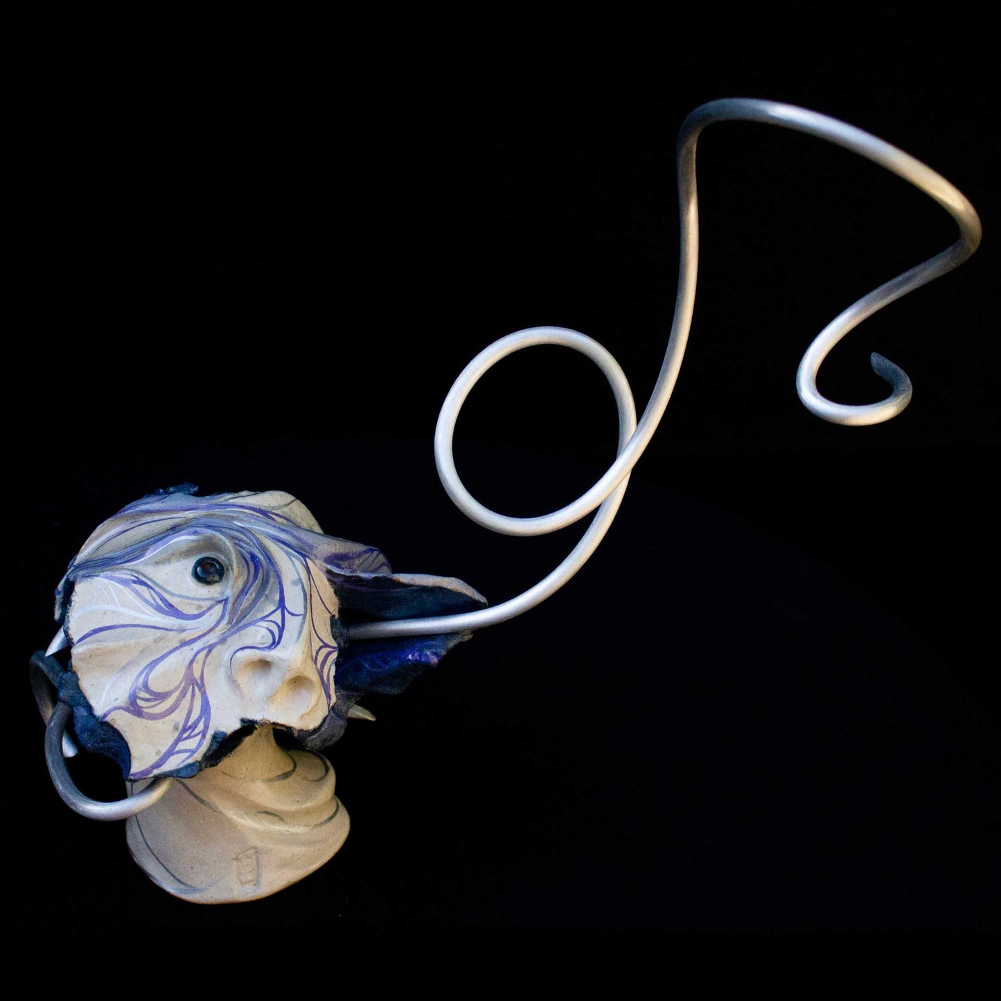 Ceramic and aluminium sculpture