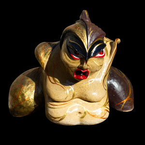 Sumo wrestler ceramic sculpture