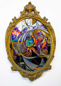 colourful mirror portrait painting