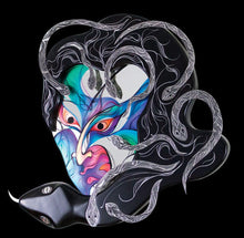 Load image into Gallery viewer, mixed media kabuki medusa artwork