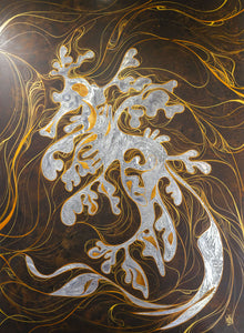 leafy sea dragon aluminium painting commission